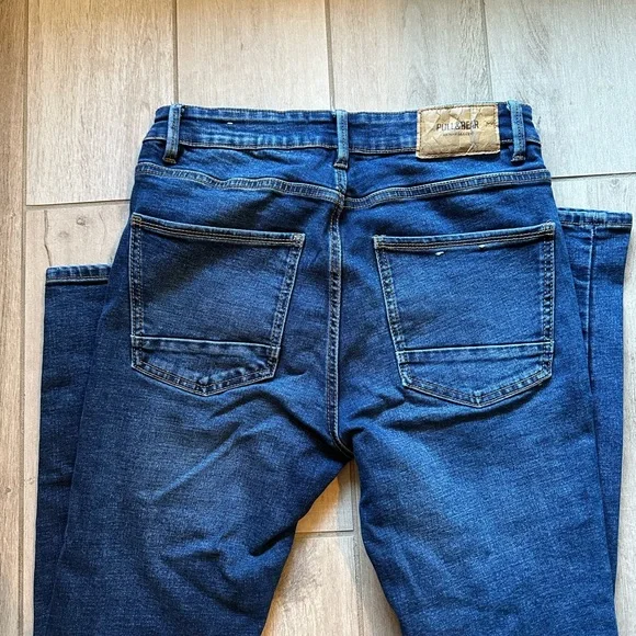 Pull&Bear Men's Dark Blue Skinny Jeans - Picture 2 of 4